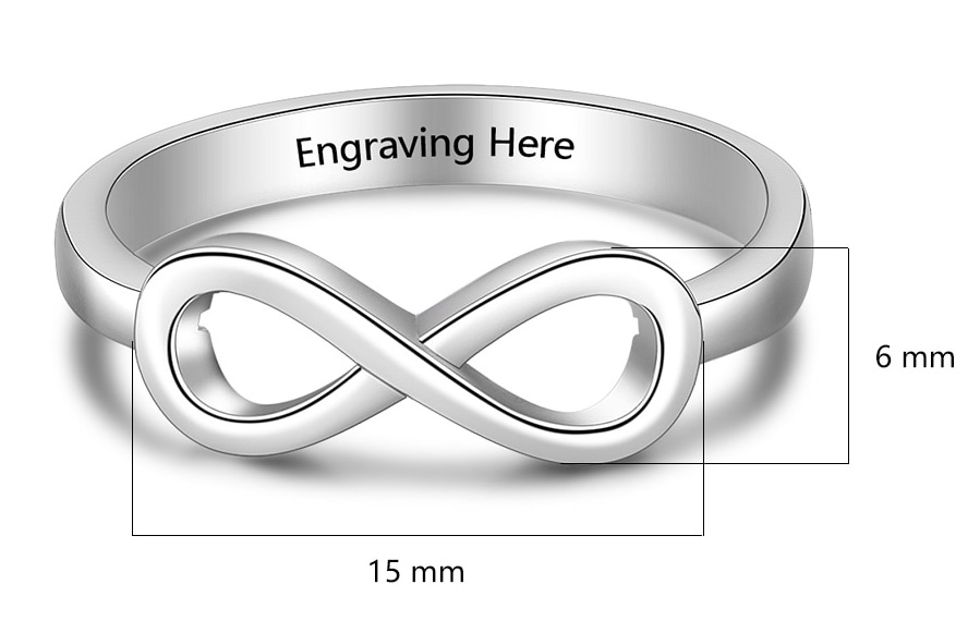 Personalised Silver Infinity Ring