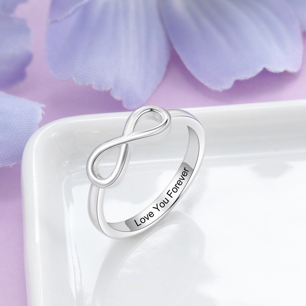 Personalised Silver Infinity Ring - Image 4