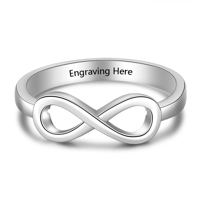 Personalised Silver Infinity Ring - Image 2