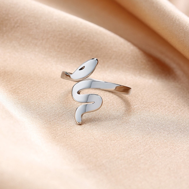 Snake Ring Silver Colour - Image 3