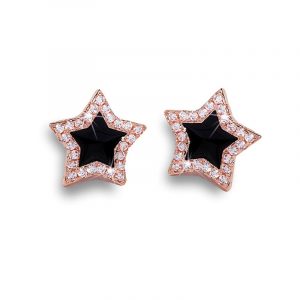 Bling Star Zircon-Stud Rose-Gold