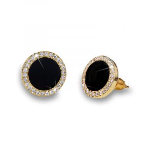 Bling Round Zircon-Stud Gold