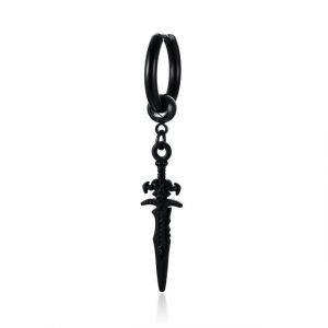 Unisex Punk-Dangle Earrings Black-012
