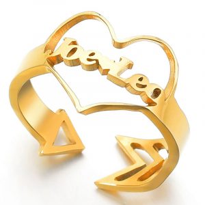 Personalised Name Heart Ring