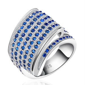 Blue Micro Crystals Ring