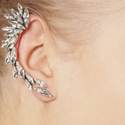 Elegant Crystal Rhinestone Cuff Earrings
