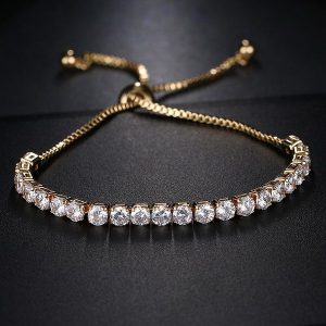 Cubic Zirconia Adjustable Bracelet