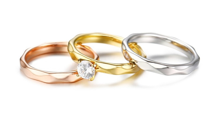 Snoopscollection Jewellery Gold Plated Cubic Zirconia Stack Rings 08