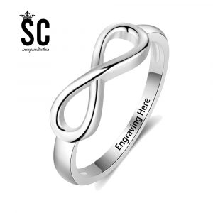 Personalised Silver Infinity Ring