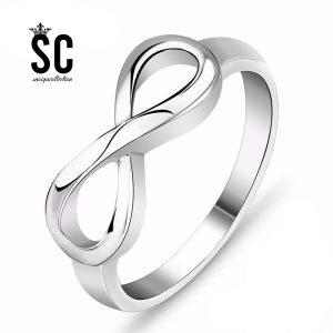 Love-Knot Silver Infinity Ring
