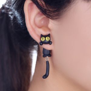 Handmade Cat Stud-Earrings