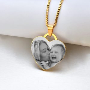 Laser Engraving Personalised Necklace-Gold