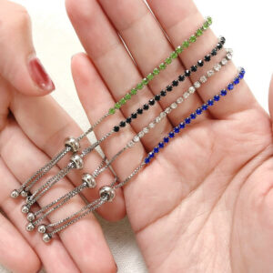 Crystal Adjustable Bracelet Set