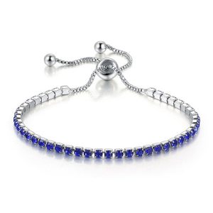 Crystal Adjustable Bracelet Blue