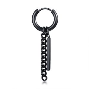 Unisex Punk-Dangle Earrings Black-038