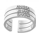 SC Personalised Triple Names Stack Ring S